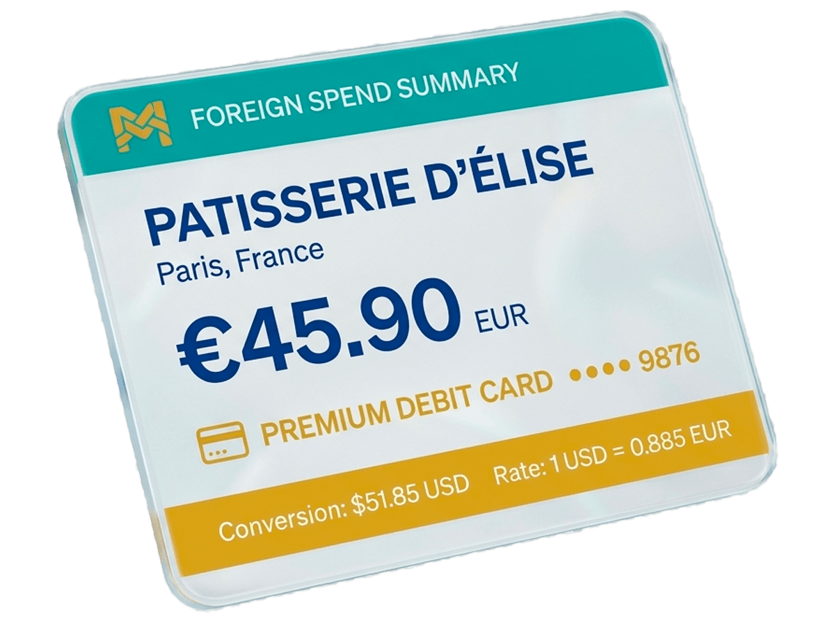 Résumé de dépense internationale MOYA
